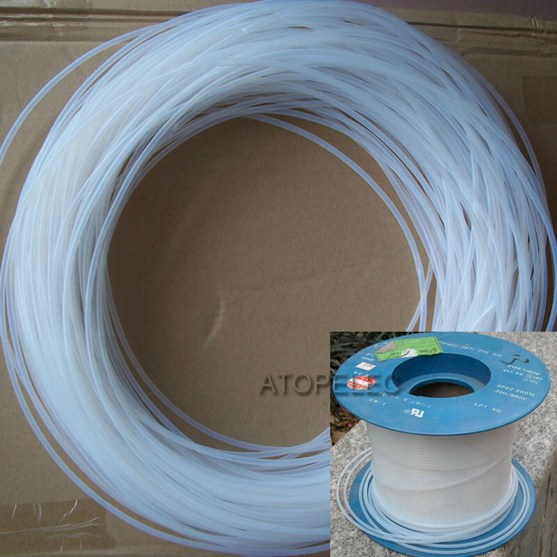 5M/20M ID 0.3mm-3.8mm PTFE F4 Tubing Rigid Pipe Heat Resistant 260℃ 150V-600V