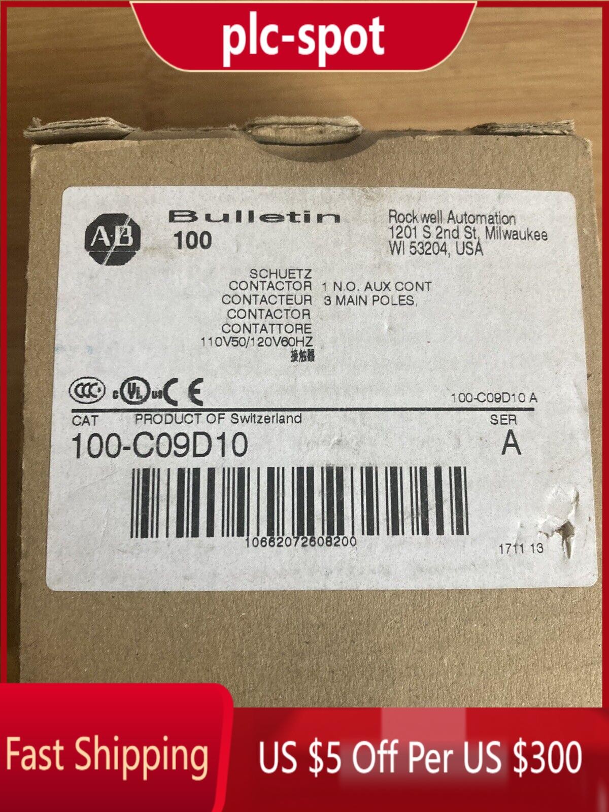 ALLEN-BRADLEY 100-C09D10 IEC CONTACTOR 9 AMP 120VAC NEW IN BOX
