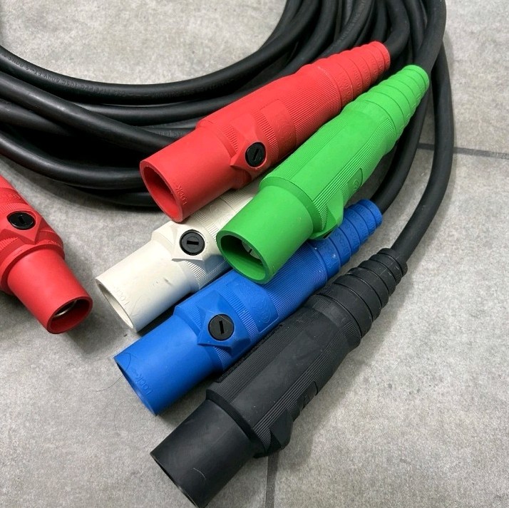 Hubbell 10 Ft Cam Lock #2 Generator Power Feeder Adapter Cable Set Of 5 New