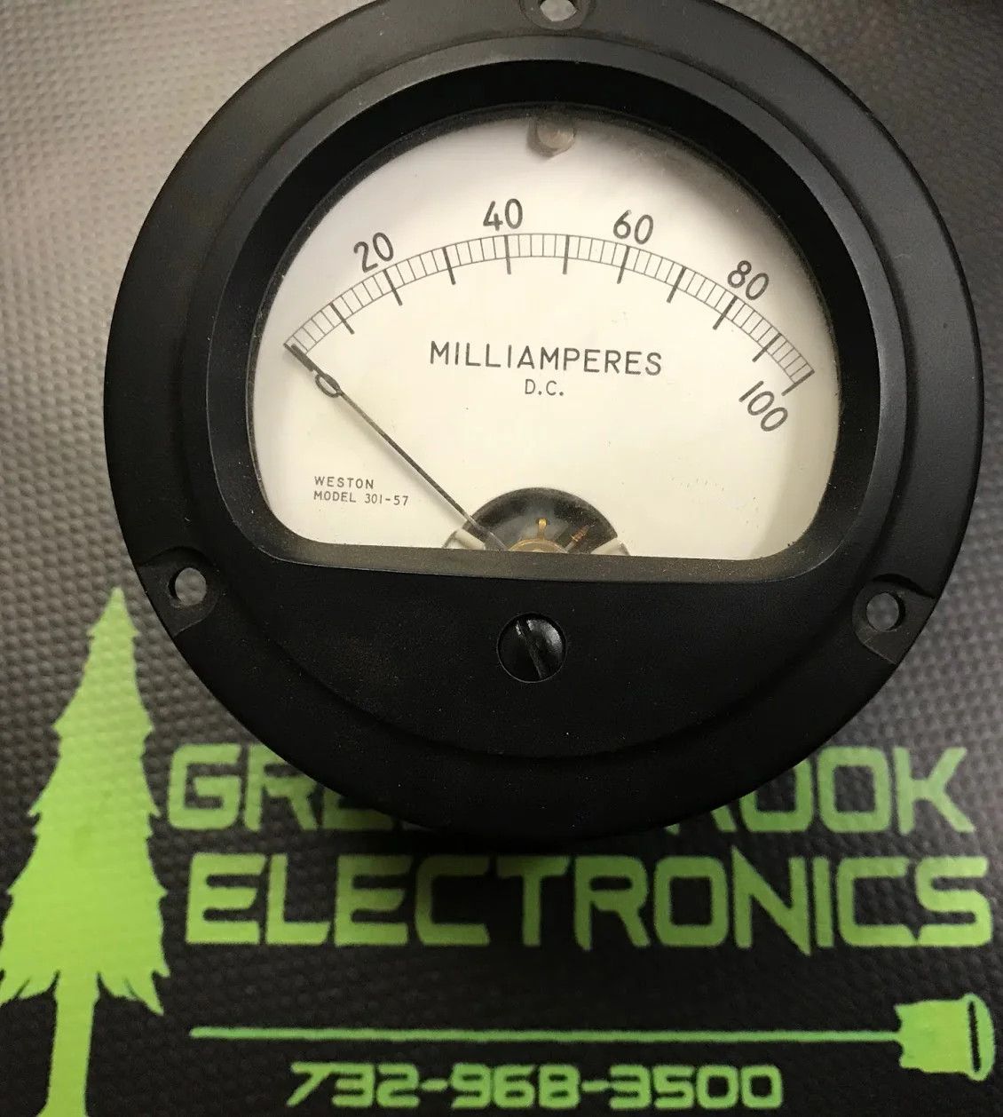 4302102 – WESTON – Meter, 0-100mA DC. Round 3.5″ Dia