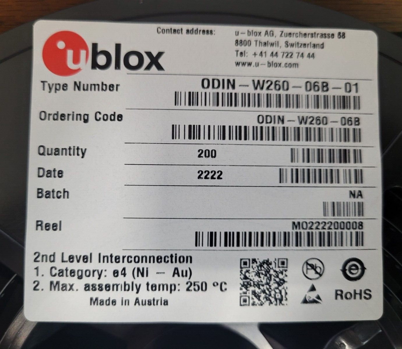 (1 PC) ODIN-W260-06B U-BLOX module ODIN-W260-06B-01