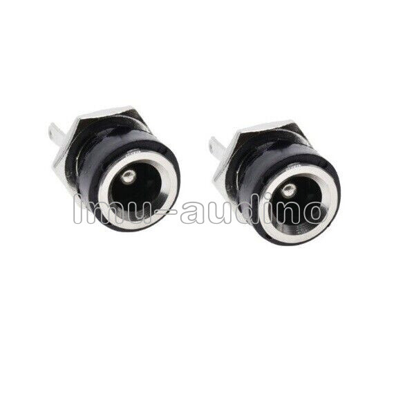 5PCS DC Power Supply Jack Socket Connector Female Panel Mount 5.5×2.1mm