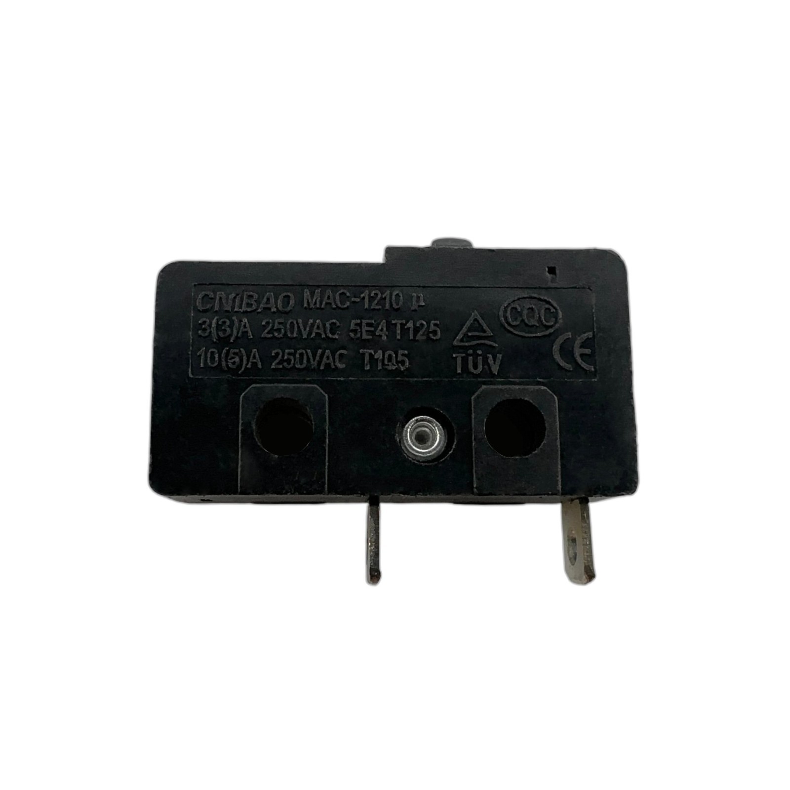 CNiBAO MAC-1210 Black Micro Switch 2-Pins Normally Open