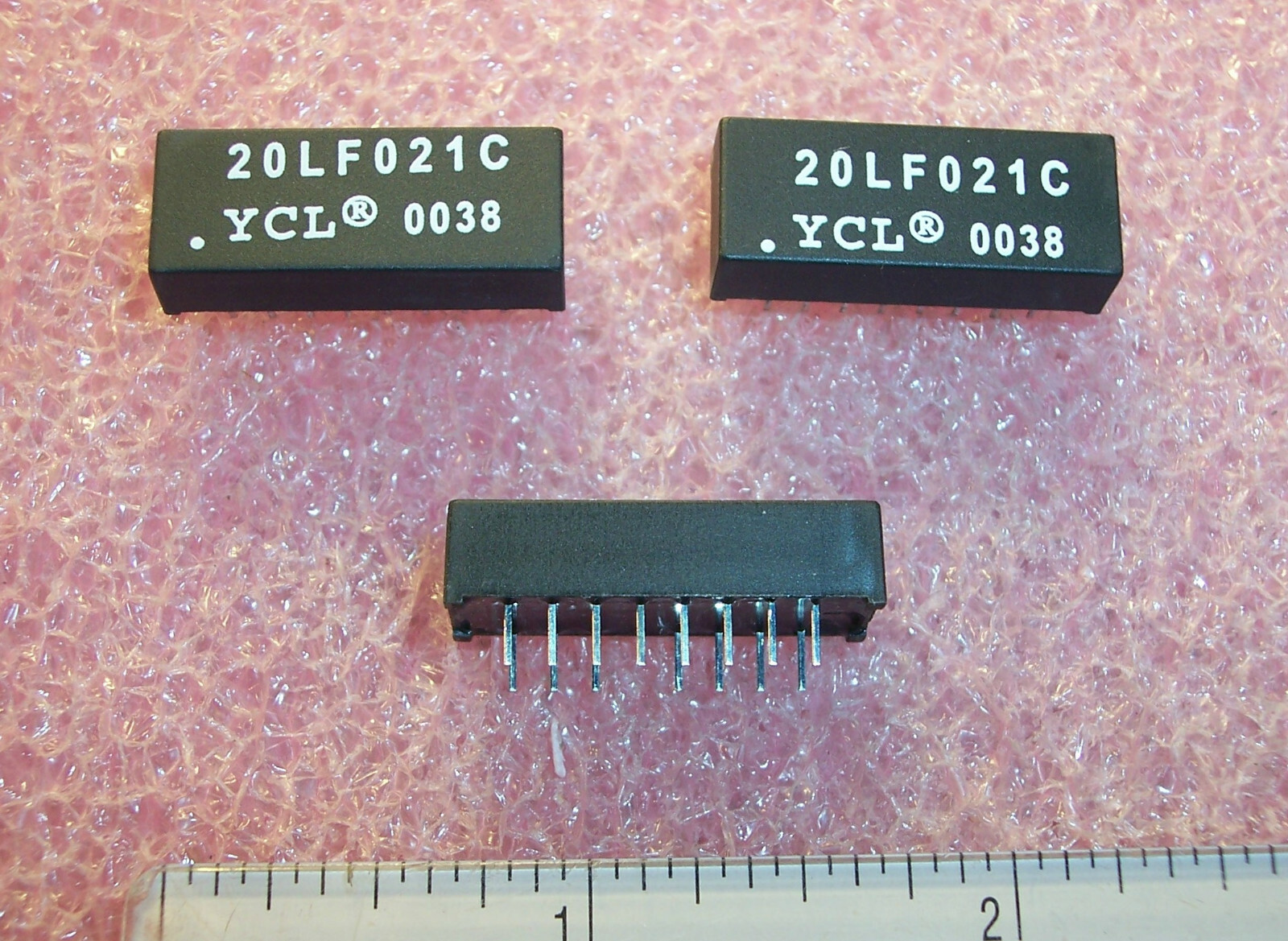 QTY (5) 20LF021C YCL 14 PIN DIP 10Base-T LOW PASS FILTER NOS