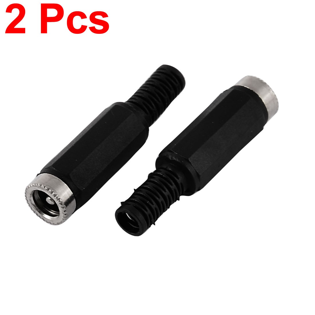 2pcs 5.5mm x 2.1mm Solder Type Female DC Power Inline Socket Jack Connector