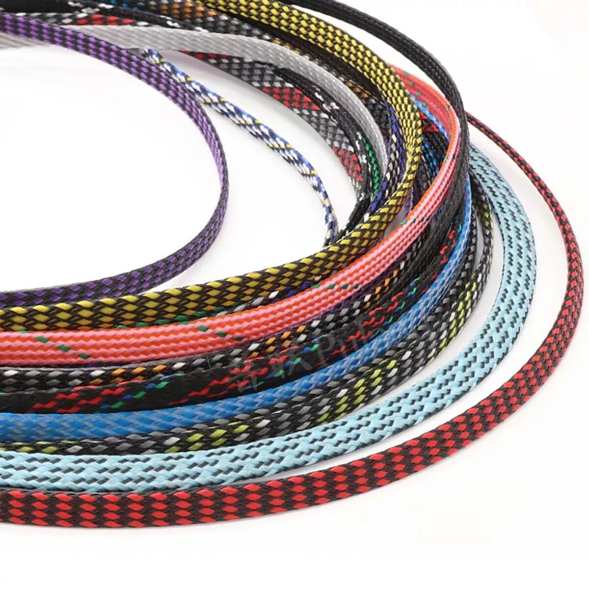 4mm 8mm 12mm PET&PP Cotton Yarn Mixed Braided Cable Sleeving/Harness/Sheathing