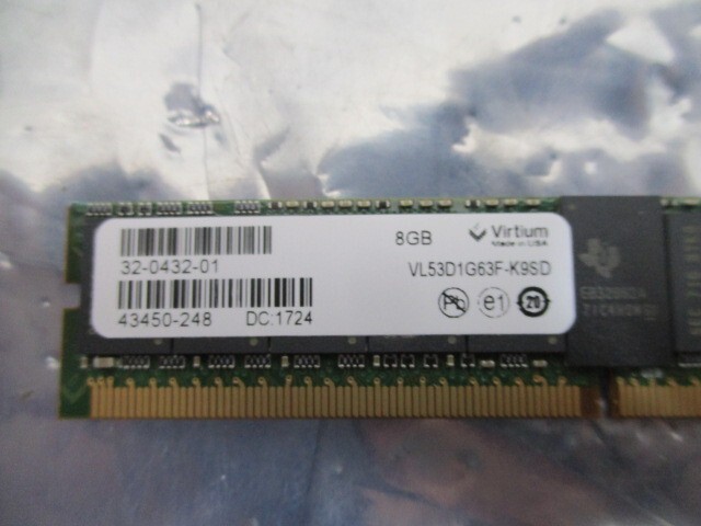 1 Lot of 8 VIRTIUM VL53D1G63F-K9SD 8GB DDR3 Registered ECC PC3-12800, 108411