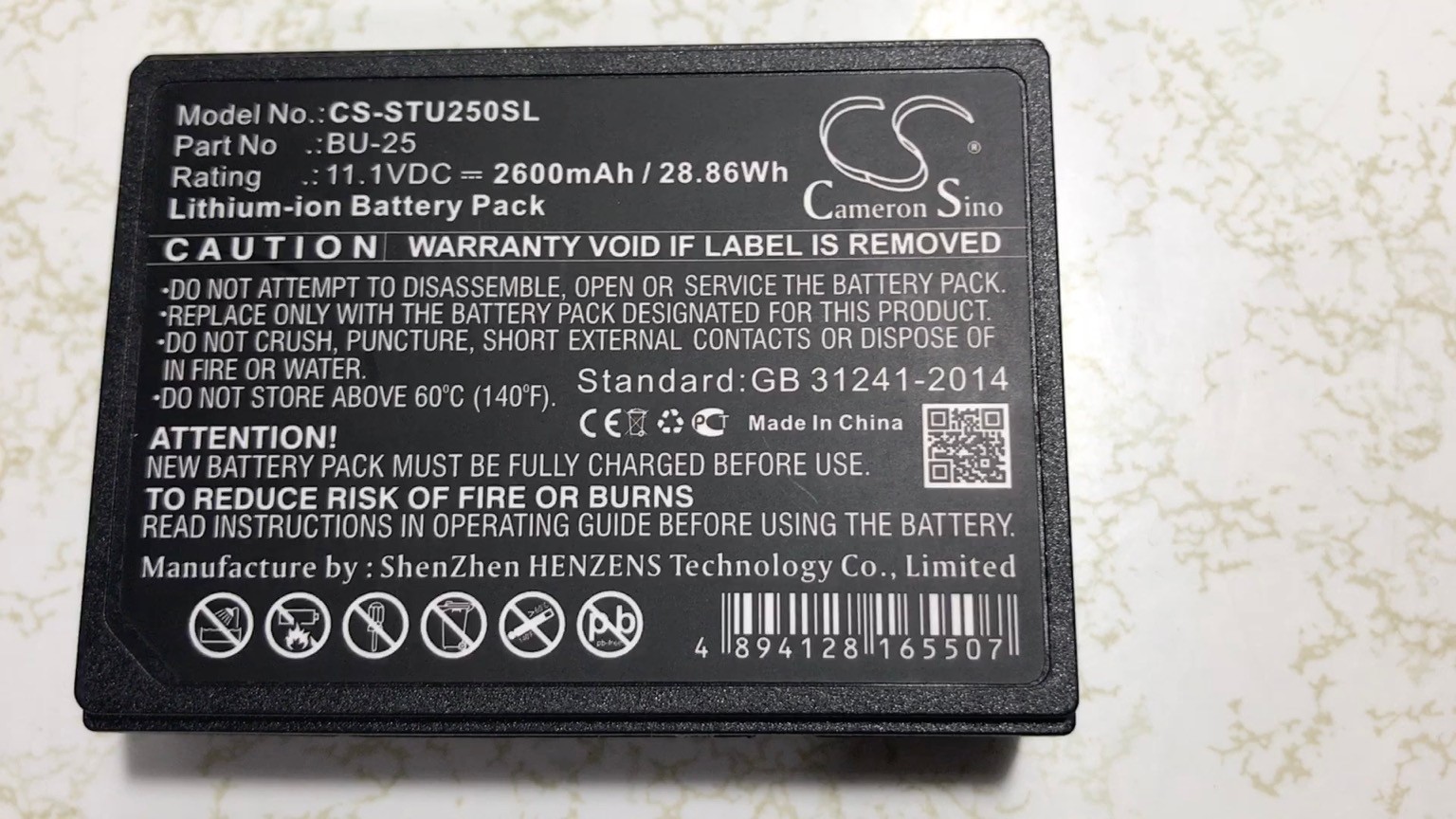 NEW 2600mAh 28.86Wh Battery Fusion Splicers BU25,Type-25,Type-25e FREE SHIP