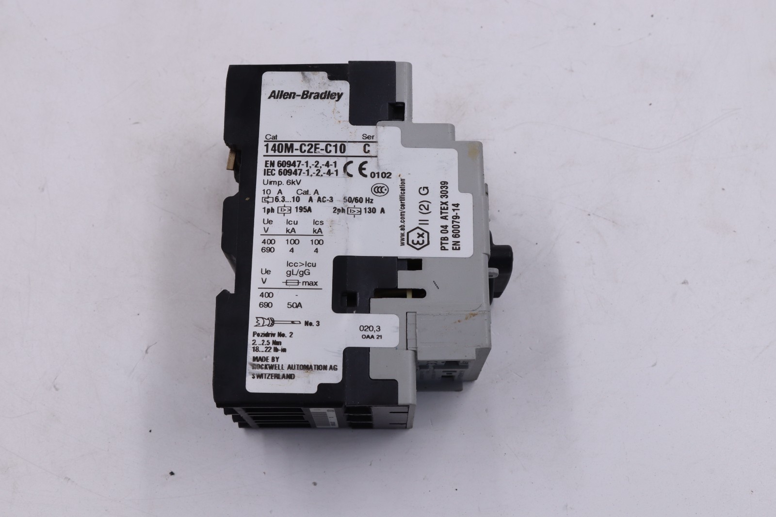 Allen-Bradley 140M-C2E-C10 CIRCUIT BREAKER MADE IN SWITZERLAND