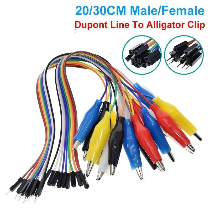 Alligator Clips Jump Wire Double-end Male Female Test Lead Cable Crocodile Clip