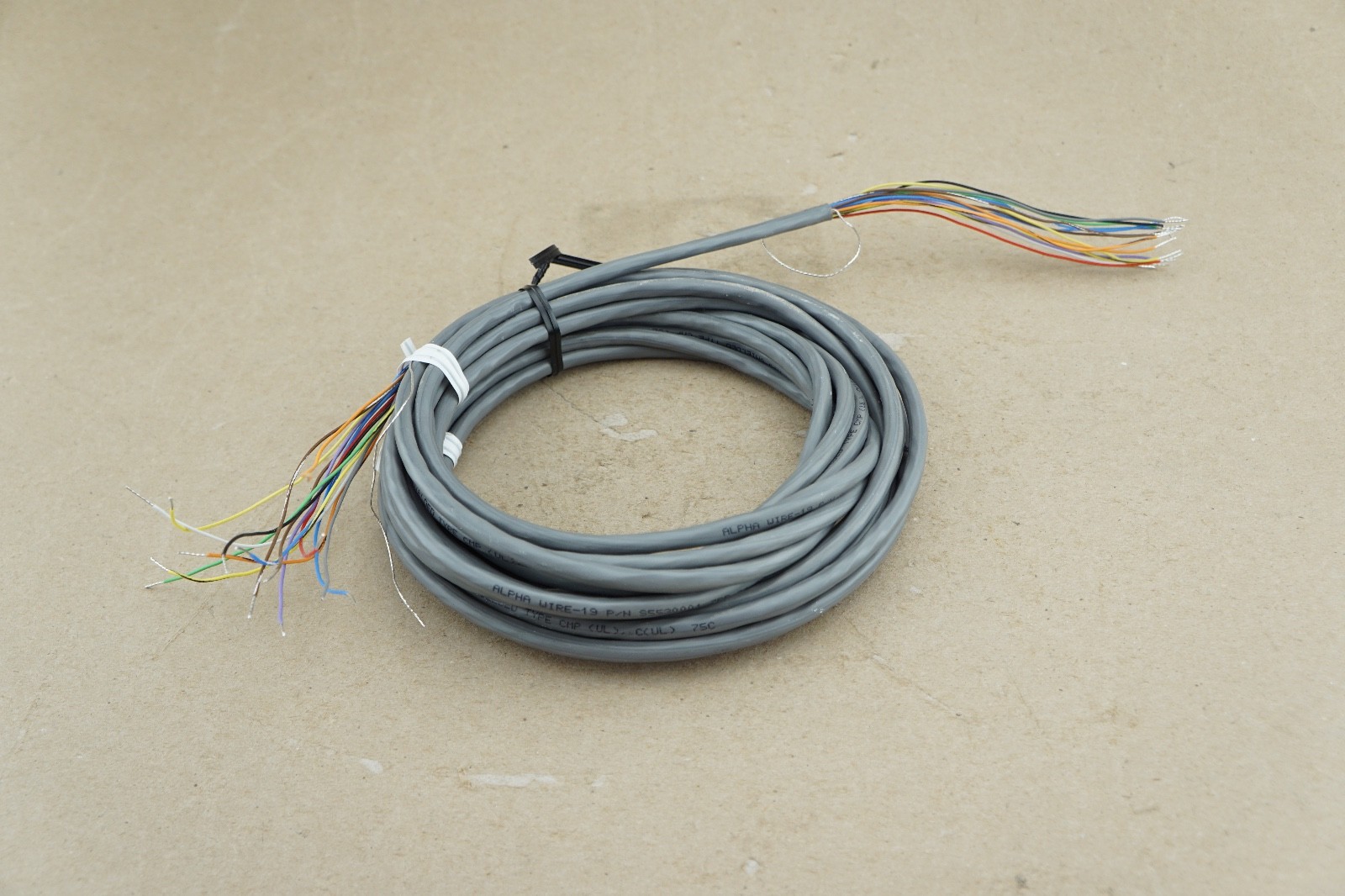 NEW 20′ Ft Alpha Wire P/N S5530001 7PR 24 AWG Shielded Type CMP (UL) C(UL) 75C