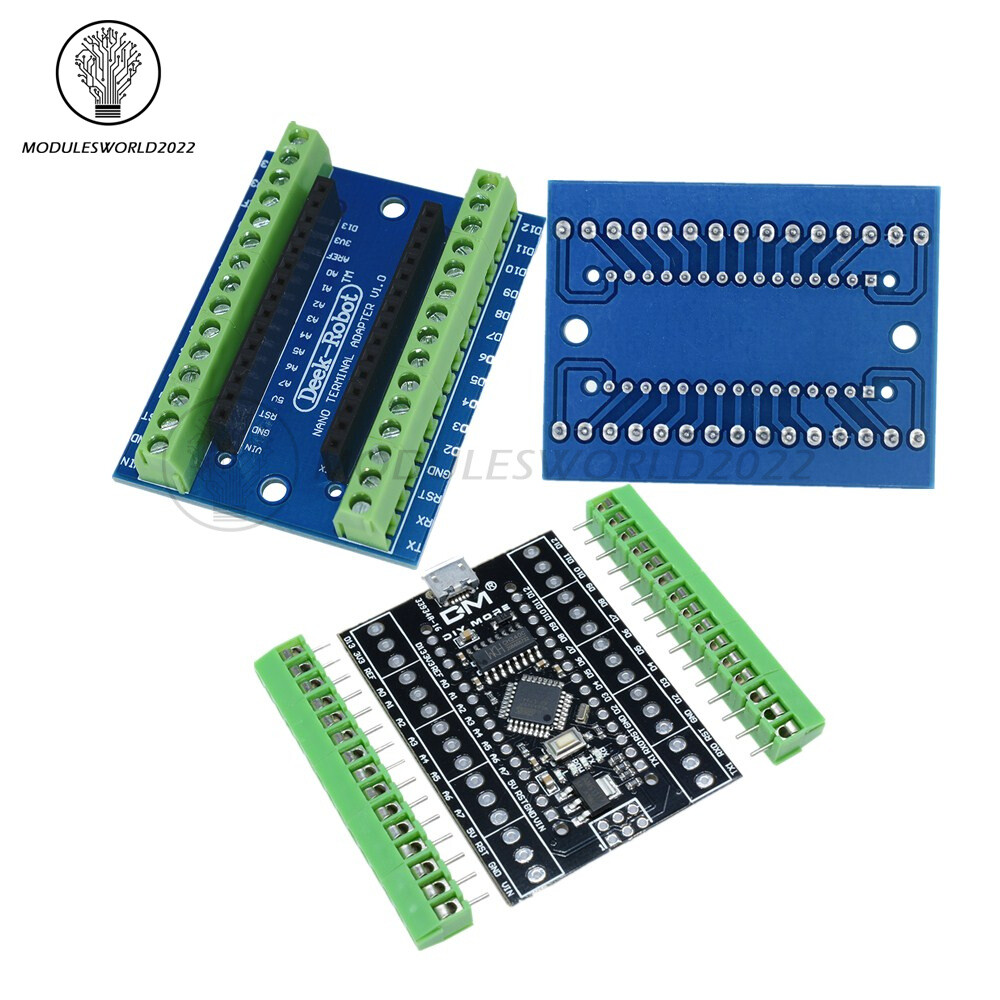 Nano Terminal Adapter + Nano V3.0 ATMEGA328P-AUCH340 USB Driver Board Module