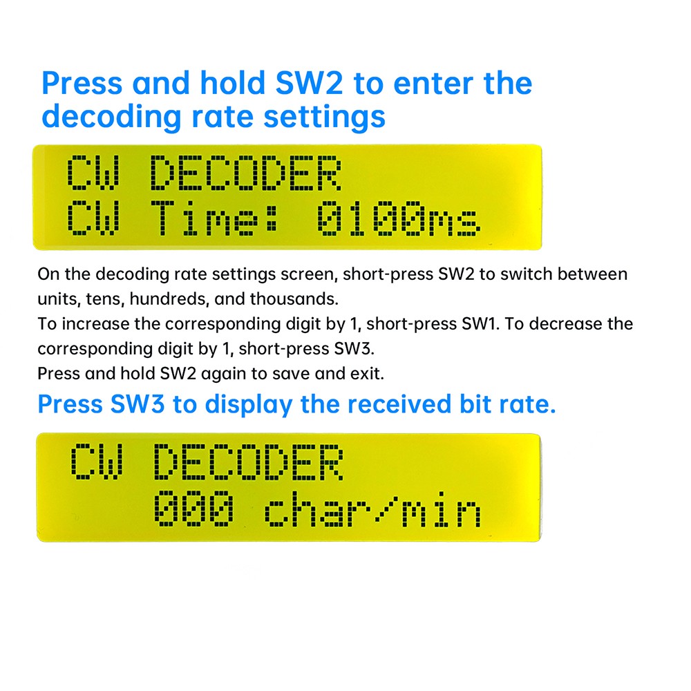 DIY CW Trainer Morse Code Decoder Keyer Interpreter DIY Electronic Component Kit