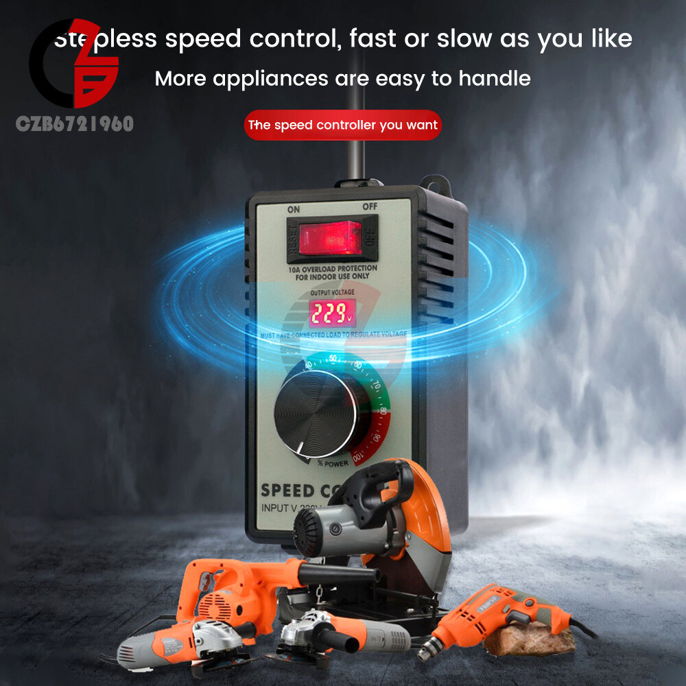 110V/220V Electric Motor Rheostat Variable Speed Controller For Router Fan 4000W