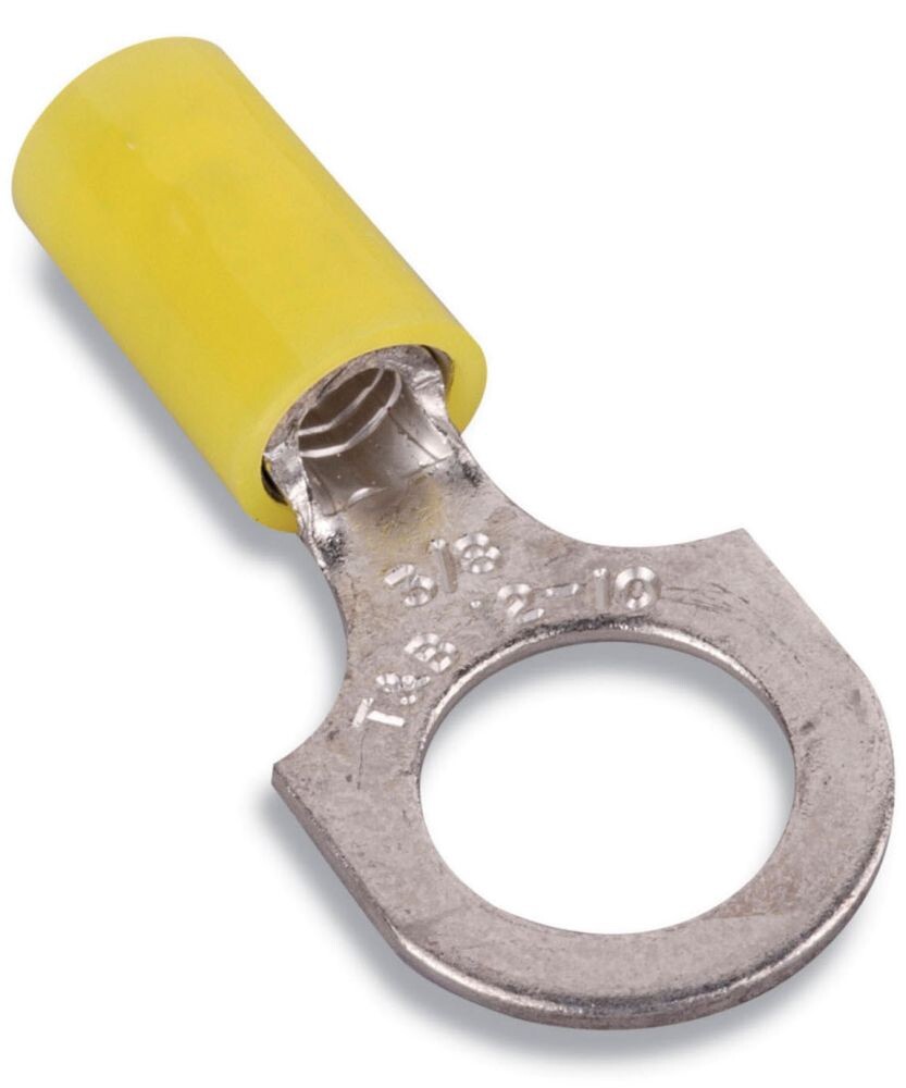 Thomas & Betts KN10-14R-D, Ring Terminal, Nylon, 12-10, 1/4 Stu, 3pcs