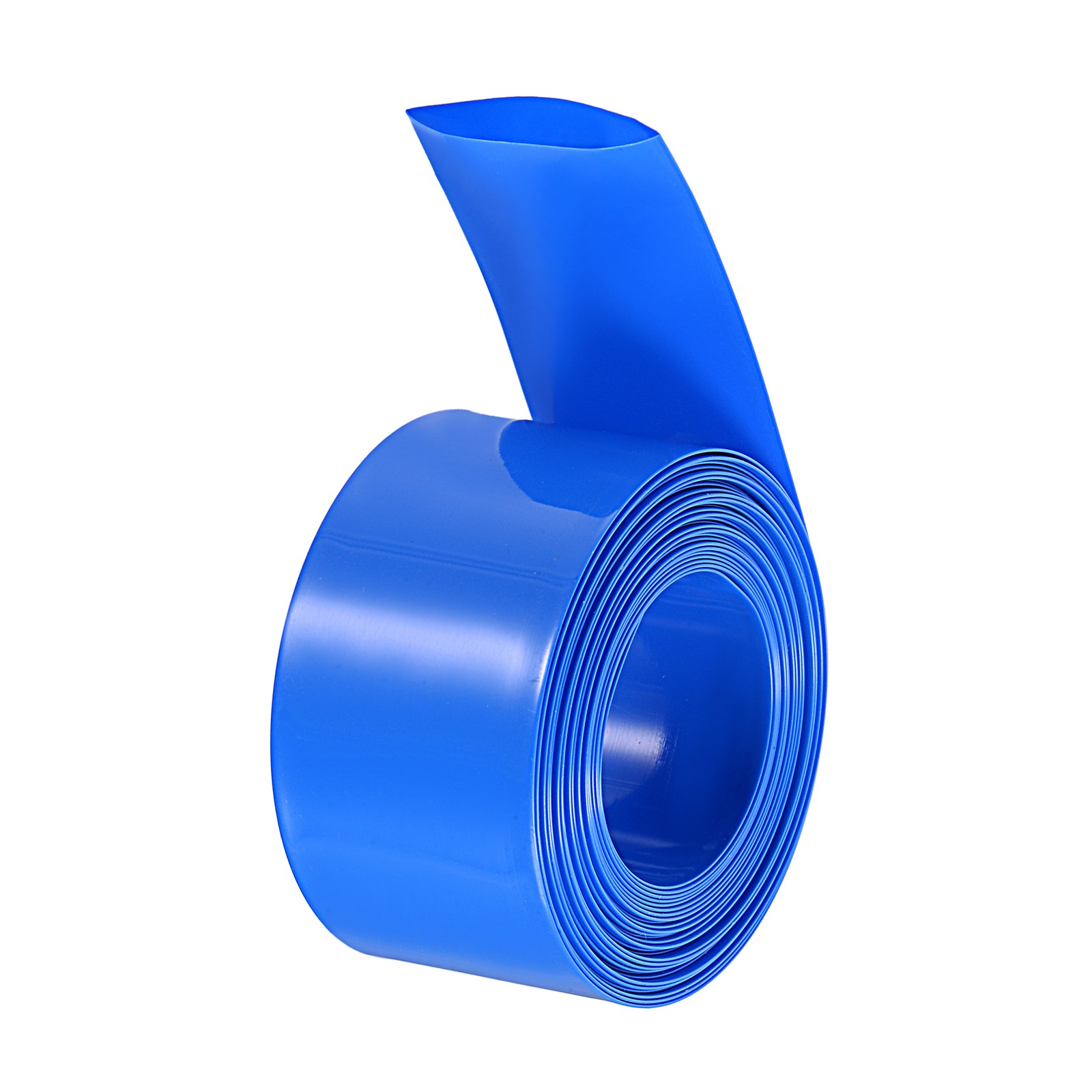 Battery Wrap Heat Shrink Tubing 14mm Dia 23mm Flat 10 Feet(3meters) Blue