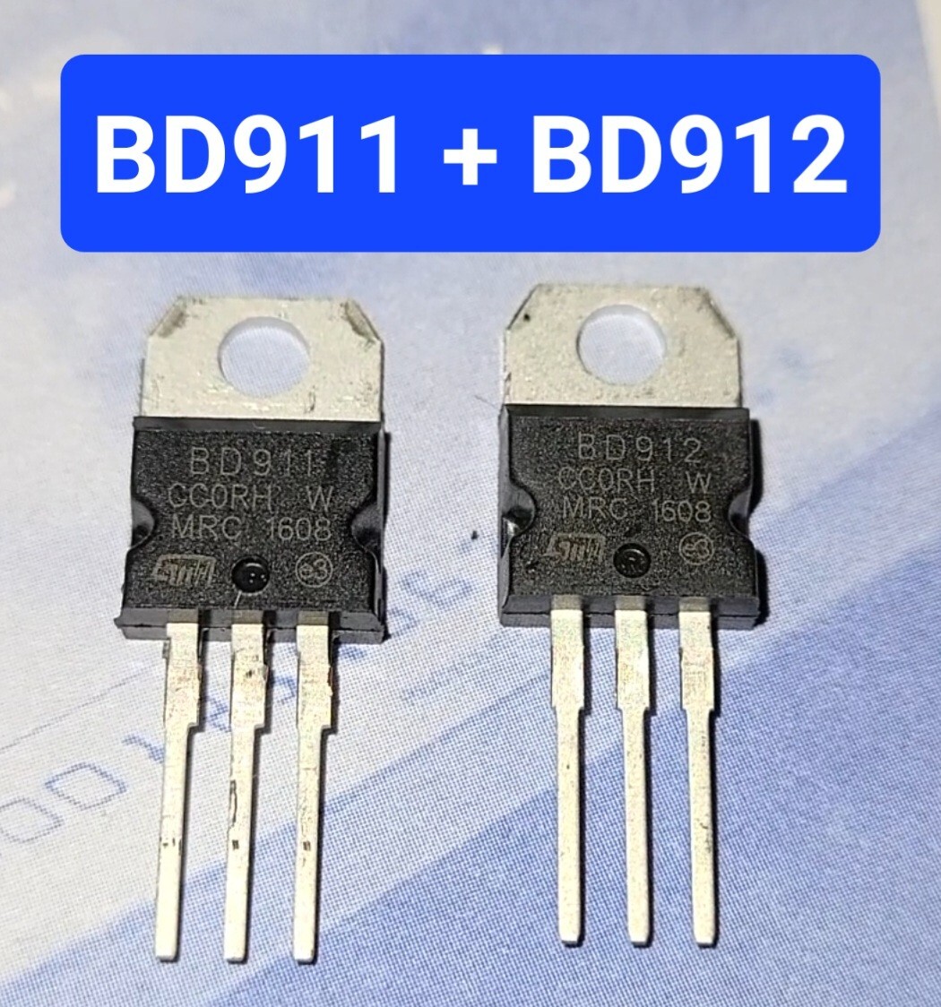 10PCS 5 Pairs Original ST BD911 BD912 TO-220, USA Fast Free shipping