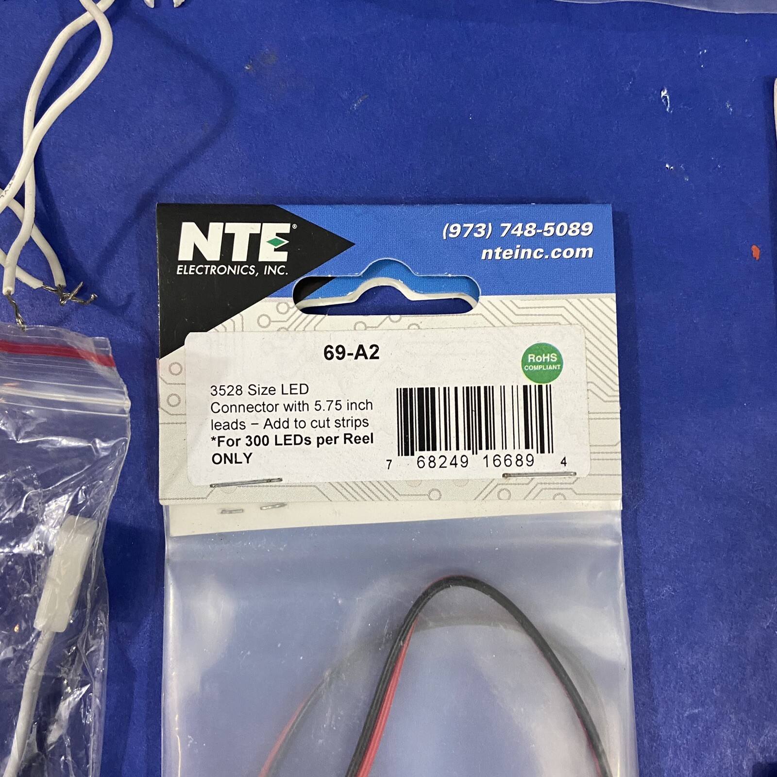 LED Flexible Strips And Various Connectors Lot of New And Used NTE Electronics