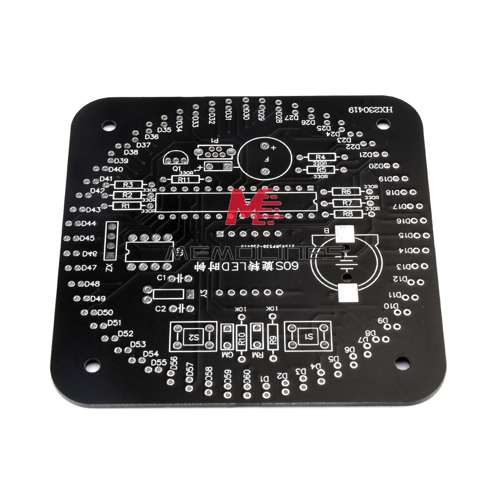 DIY Rotating LED Electronic Digital Clock Kit Learning Board DC5V DS1302 + Shell