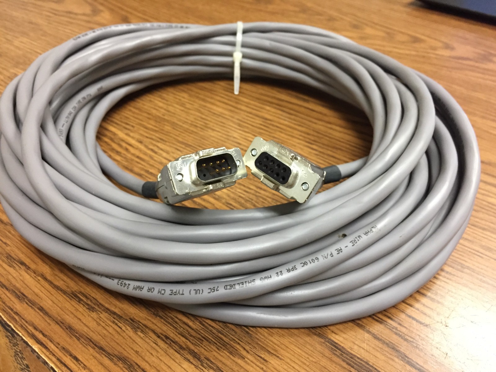 Alpha Wire 6010C, 22AWG 3PR Shield Cable 35 FT w/7-Pin Male/Female AMP Connector