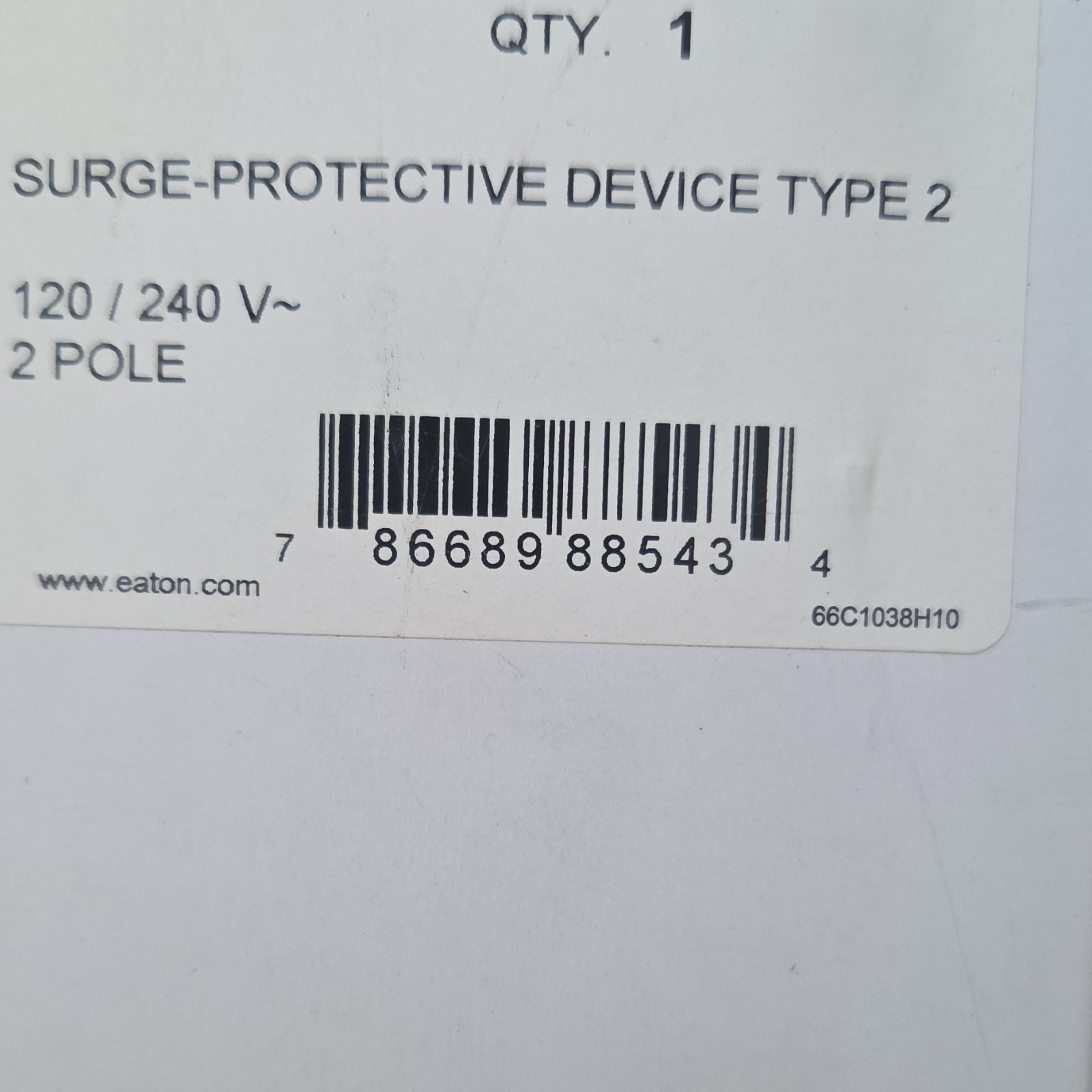 Eaton CHPSURGE10 Surge-Protective Device Type 2 2 Pole 120/240V Electrical