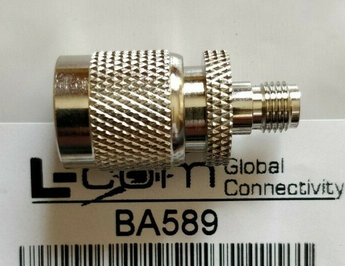 (3pcs) L-COM BA589 Coaxial Adapter TNC Male to SMA Female