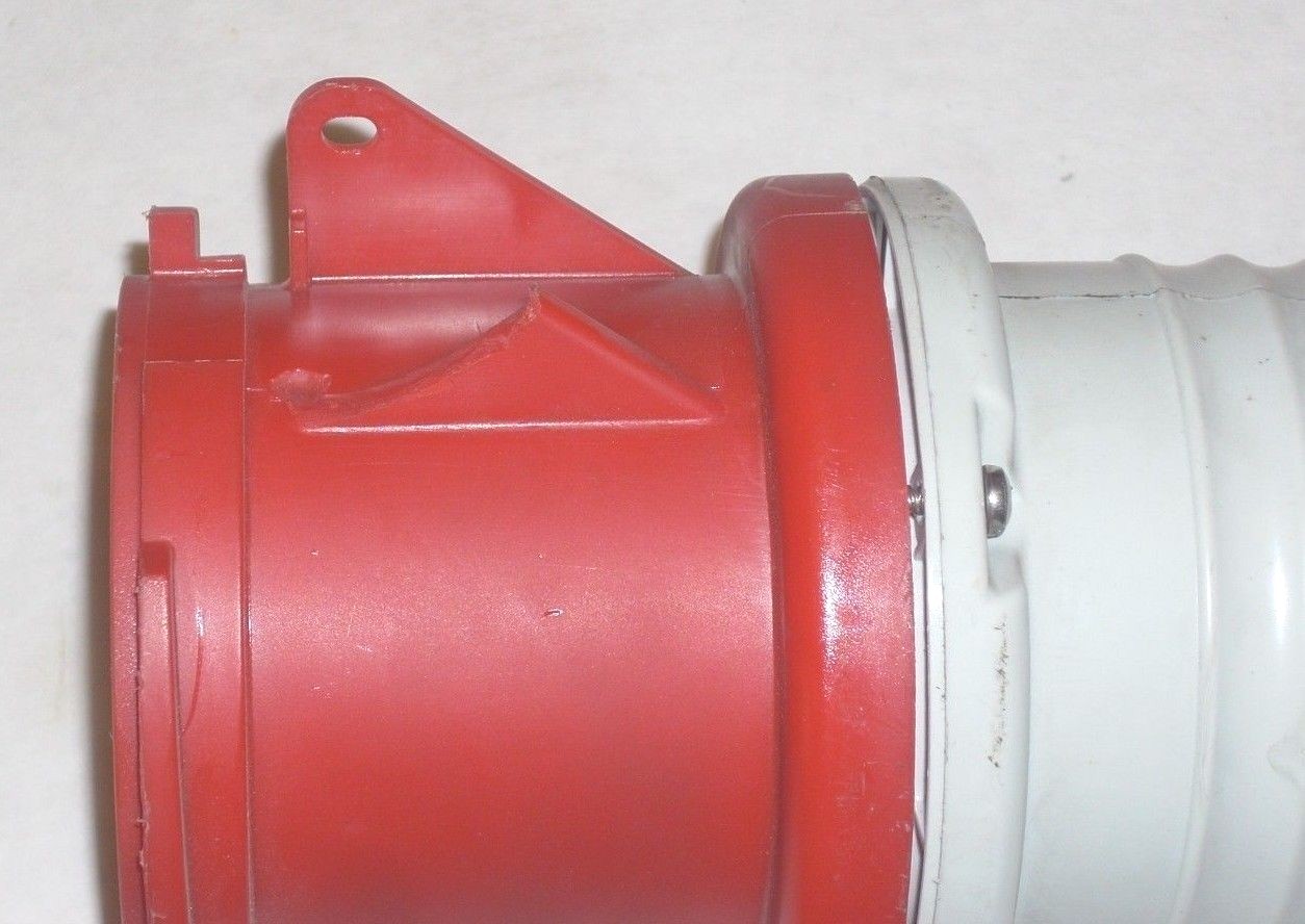 6 Pole Red & White Female Plastic Electrical Connector Unknown Brand Used
