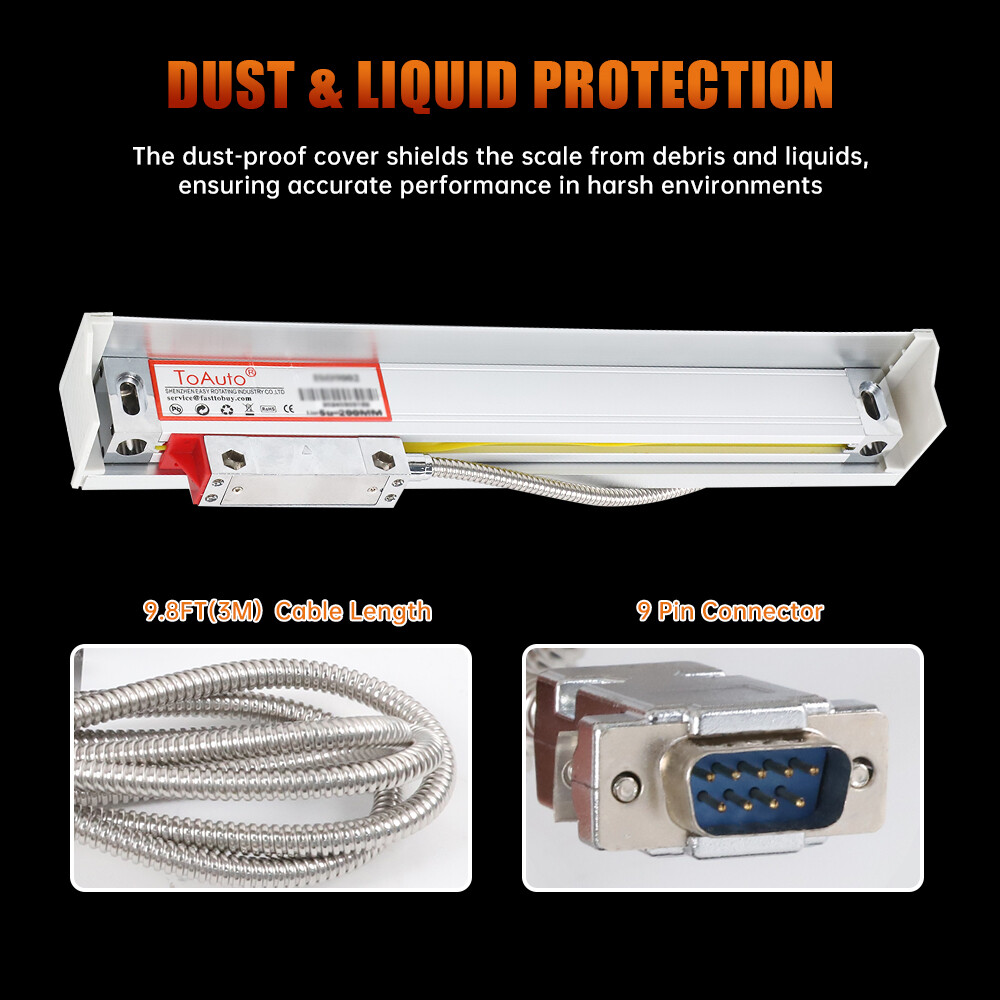 2 Axis 3 Axis Digital Readout 8” LED Screen DRO TTL Glass Linear Scale Encoder