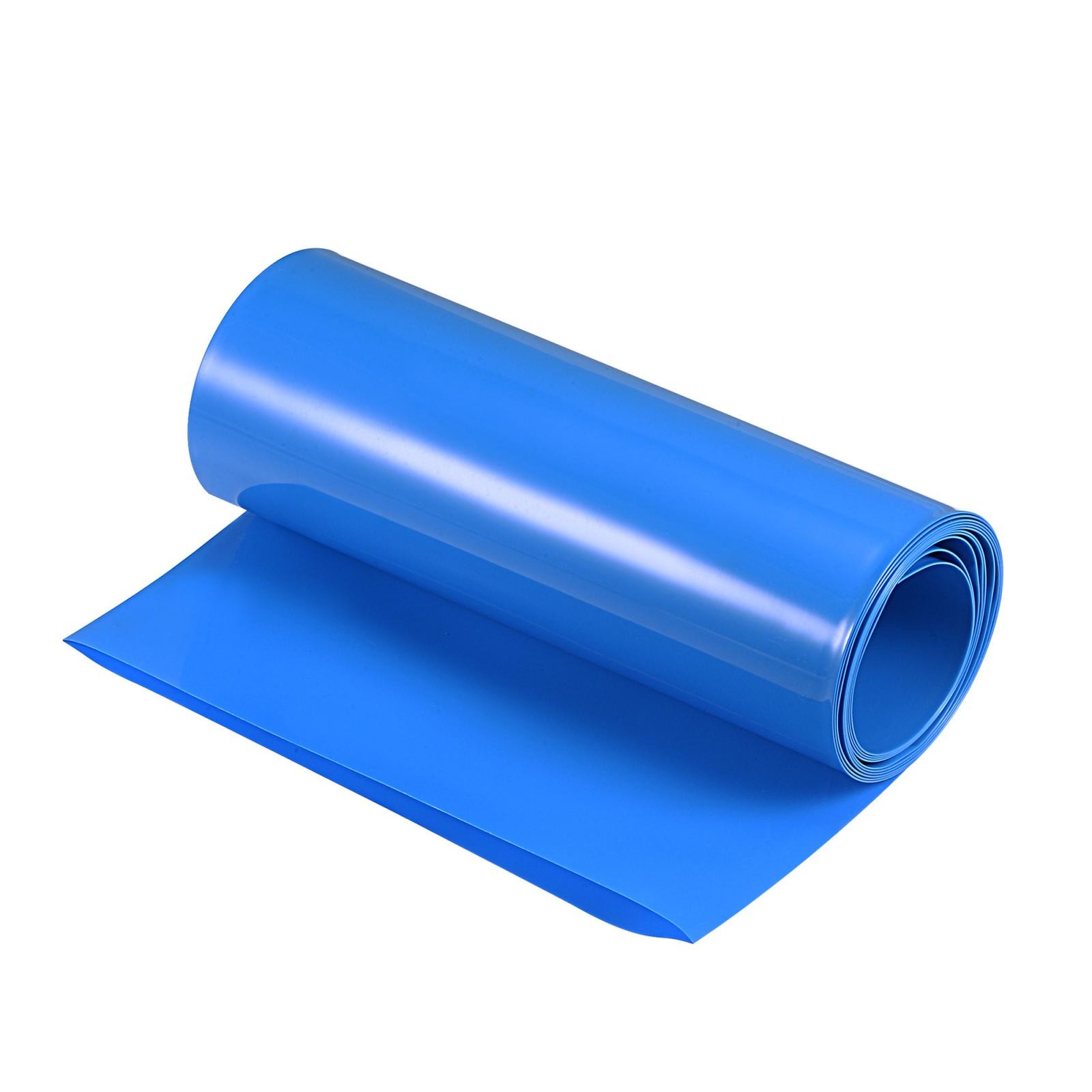 Battery Wrap, 150mm(6-inch) Flat 1.5m Heat Shrink Tube Wraps Blue