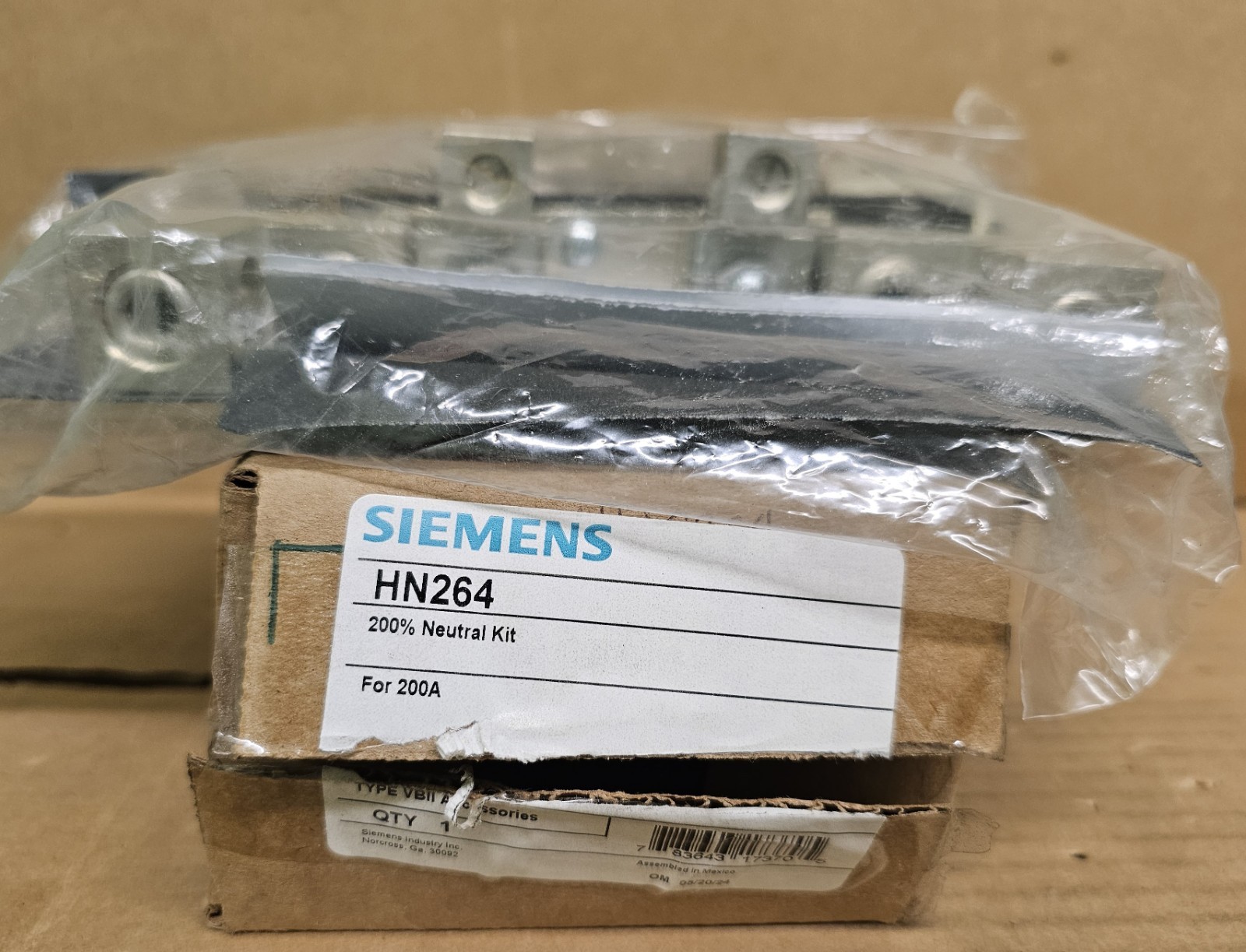 Siemens HN264 200% Neutral Kit for 200A Type VBII Accessories