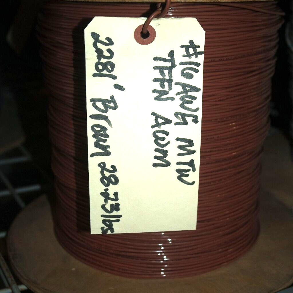 2281 ft 16 AWG MTW TFFN AWM BROWN 600V Wire 29LBS