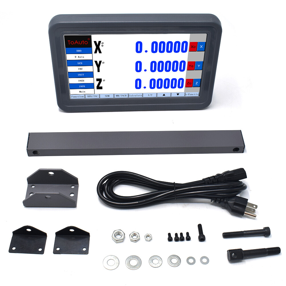 TOAUTO 2pc Linear Scales+ Digital Readout Touch Screen 2 Axis DRO full Kit