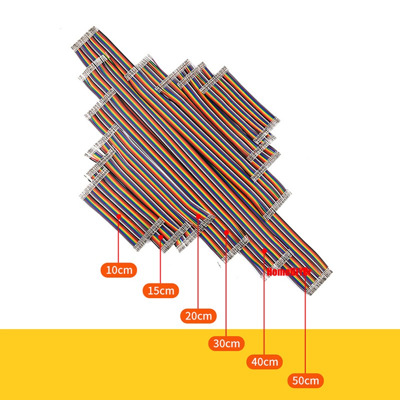 40PCS Dupont Jump Wires M-F M-M F-F Jumper Breadboard Cable Lead Hobby 10-40 Pin