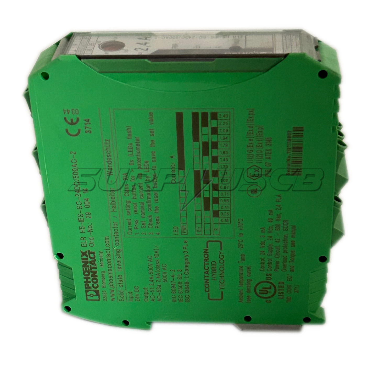 Phoenix Contact ELR H5-IES-SC- 24DC/500AC-2 Hybrid Motor Starter, 24VDC, 3 Phase