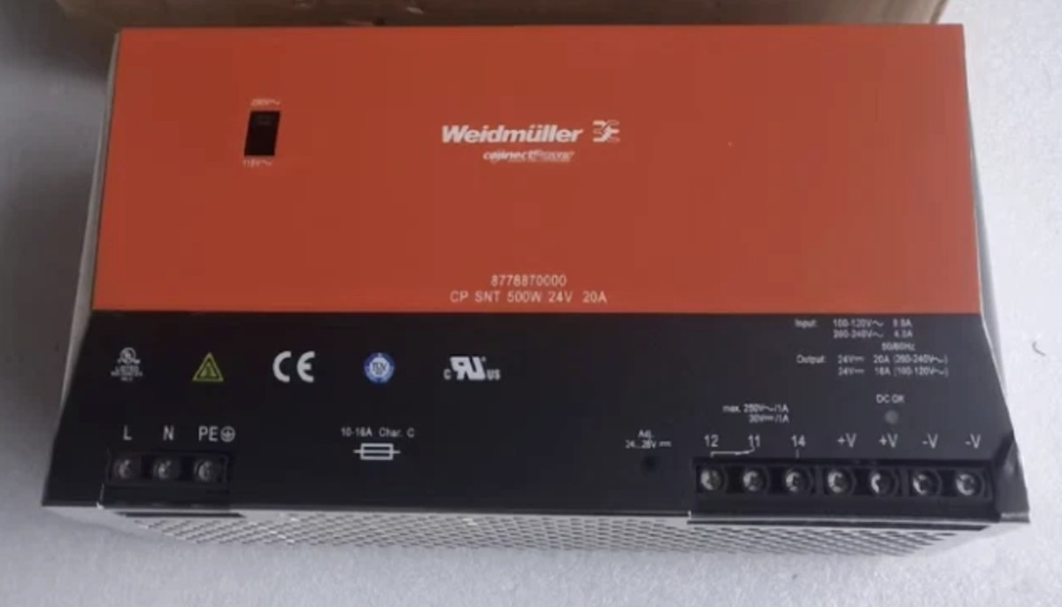 New Original WEIDMULLER CP SNT 8778870000 Switching Power Supply 24V 20A 500W
