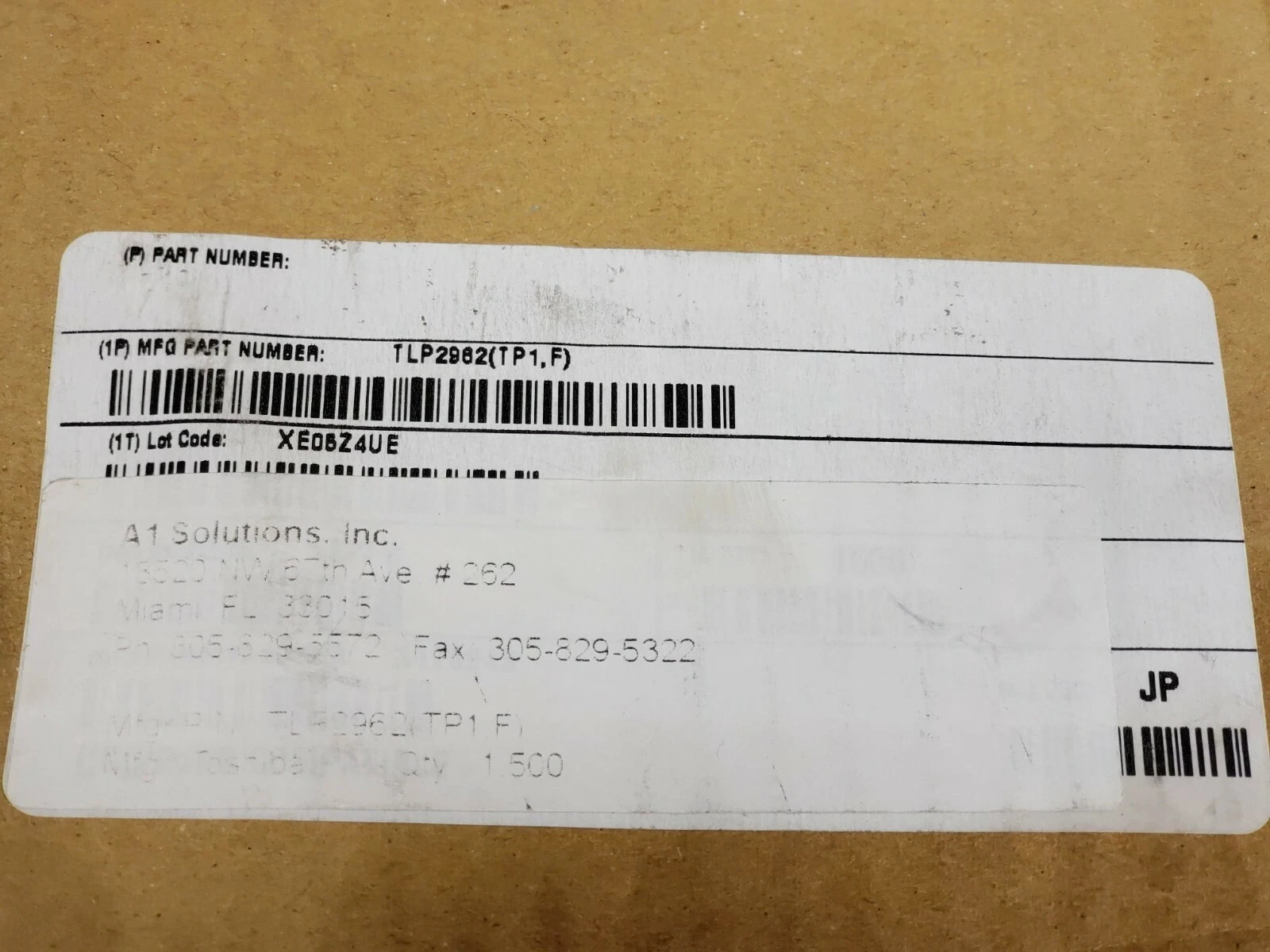 (LOT OF 1500) TOSHIBA TLP2962 (TP1,F) OPTOISO 5KV OPEN COLLECTOR