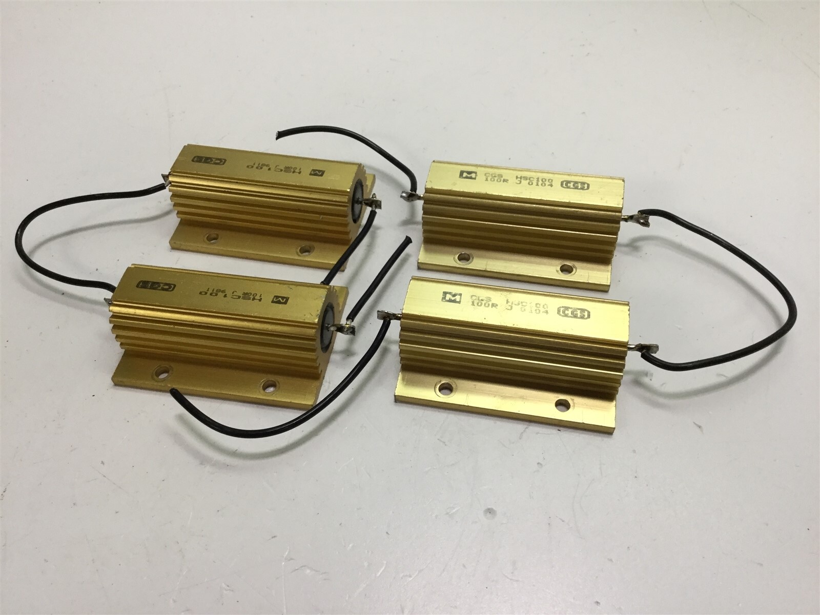 Lot of 4 TE Connectivity CGS HSC100 100R J 100 Ohm 100 Watt 5% Power Resistors