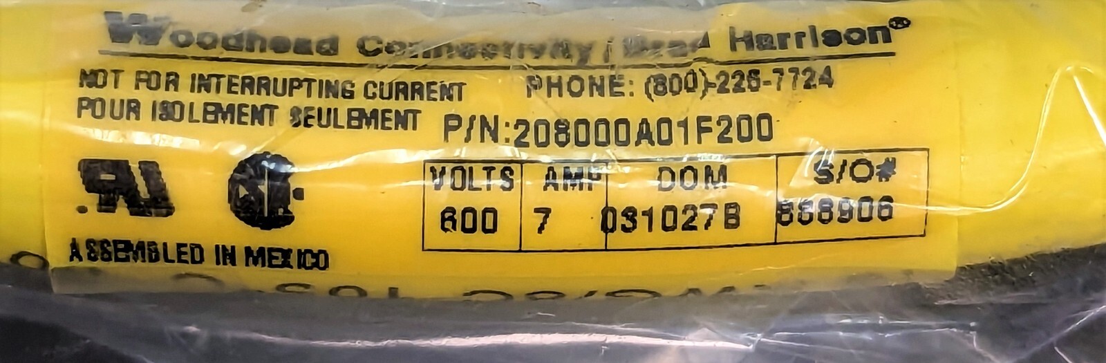 20 ft. 16AWG/8 ST00W 105˚ C 600V Mini-Change B-Size Cord Set (UL) [Z5FL]