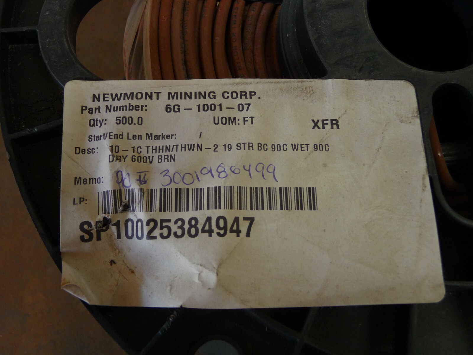 500′ Republic Wire Inc 10 AWG Solid Copper Brown Nylon Jacket Wire 600V