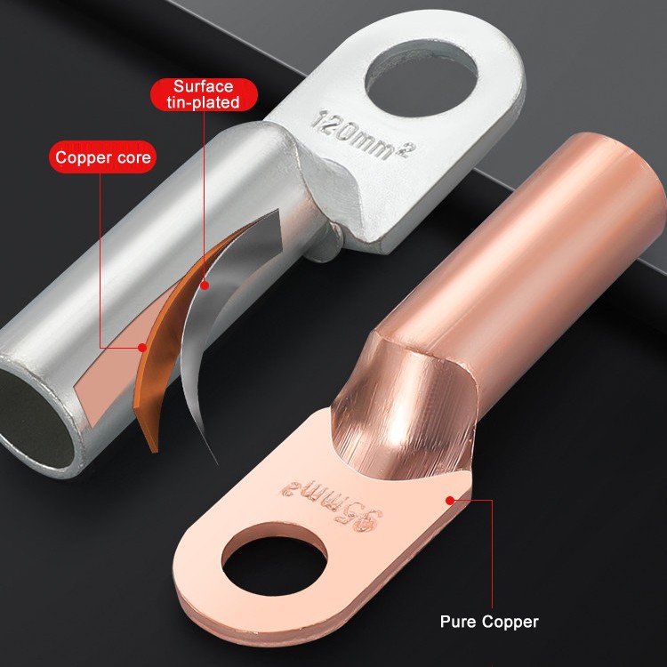 Terminals Block Battery Cable Ends, Lugs Ring Terminals Tin Plated Pure Copper