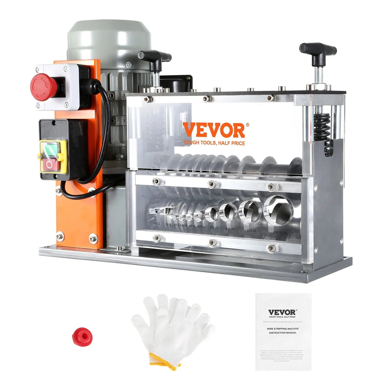 Automatic Wire Stripping Machine, 0.06”-1.57” Electric Motorized Cable Stripp