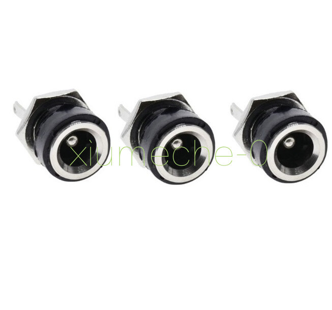 10Pcs 5.5×2.1mm Mini DC Power Supply Jack Socket Female Panel Mount Connector