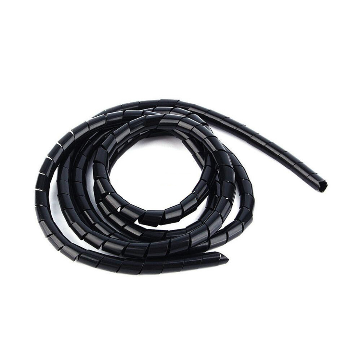 2M 6mm Spiral Cable Wrap Tidy Hide Binding Wire Management PC TV Home Office
