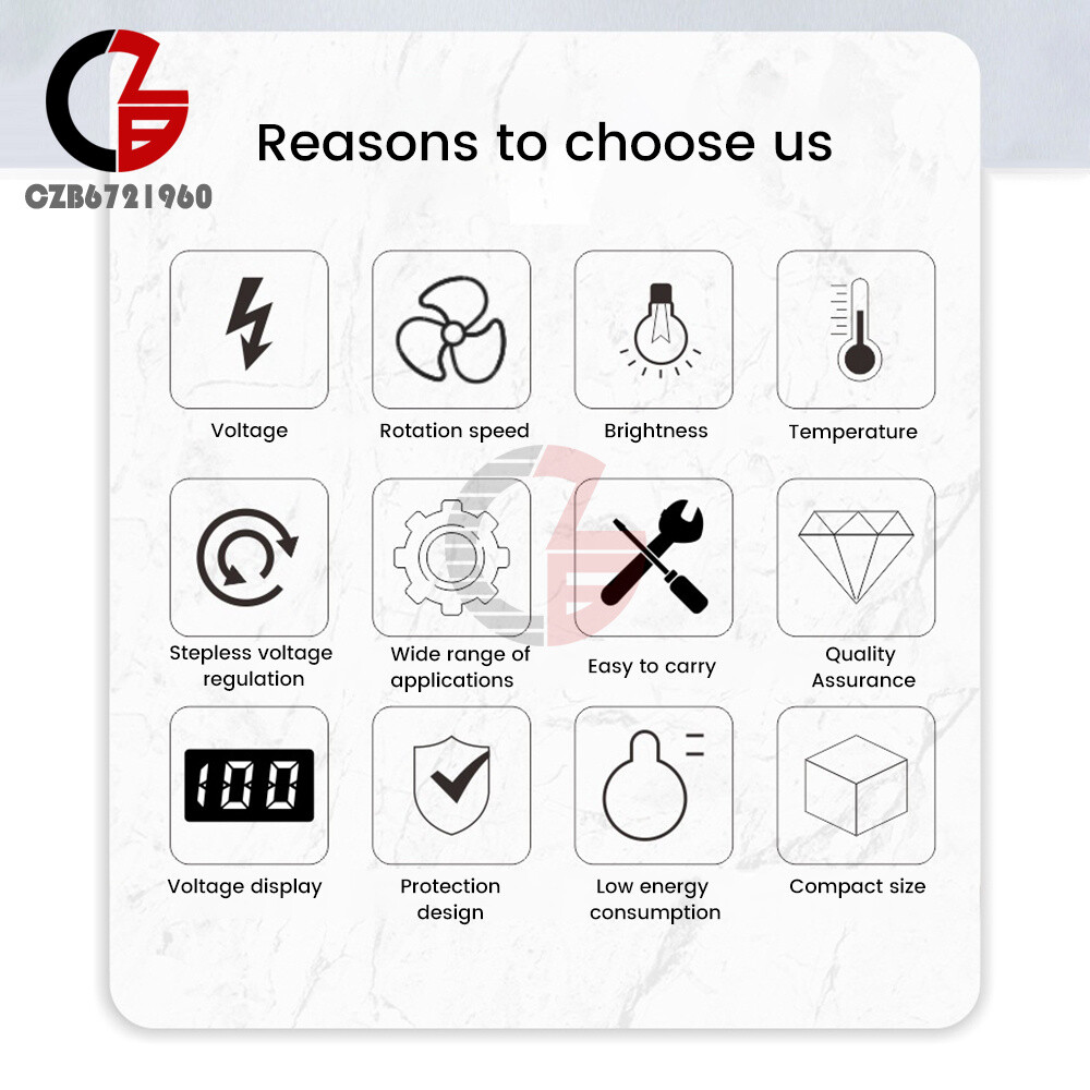 110V/220V Electric Motor Rheostat Variable Speed Controller For Router Fan 4000W