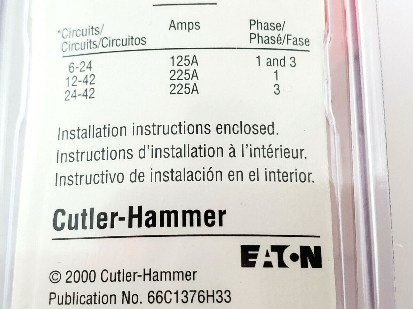 Lot of 3 Cutler Hammer CH125RBCS Hold Down Kits For Type CH Main Circuit Breaker
