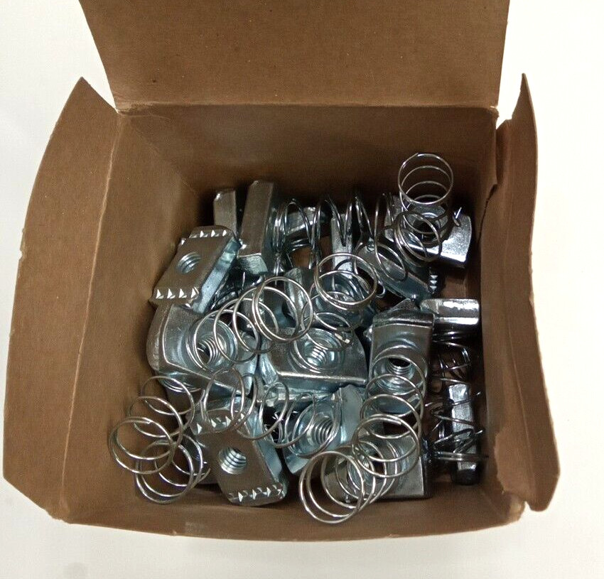 Grainger 5YE11 Channel Spring Nut 3/8″-16 Thread 3/8″ Bolt Steel Galvanized 25pk