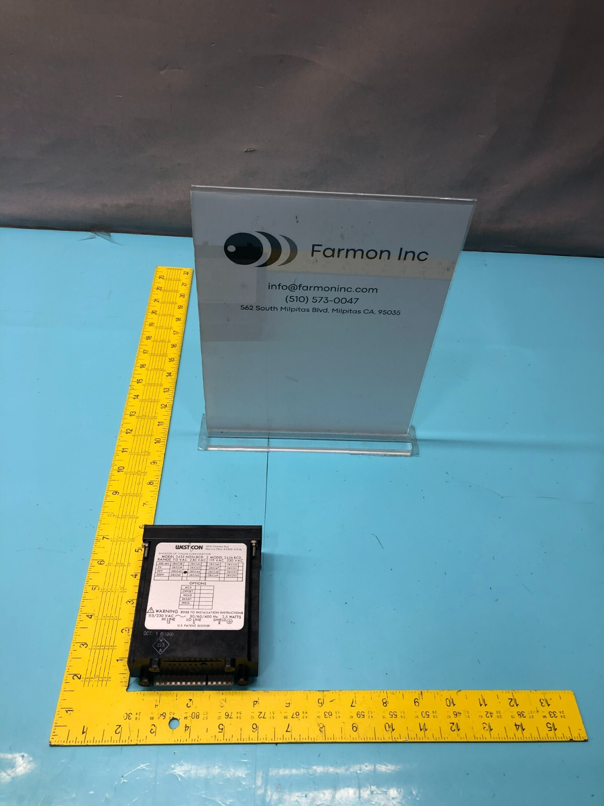 WESTCON Weston Counter 2435 NON-BCD Digital Panel Meter Runs 115VAC 0-2V, 150562