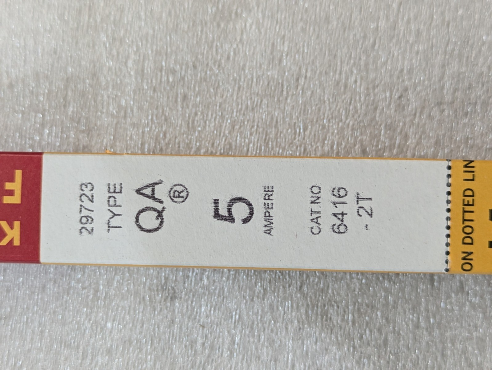 Kearney 29723 Fuse Link Type QA 5 Ampere 6416-2T Cooper Power Fit-All Medium MV