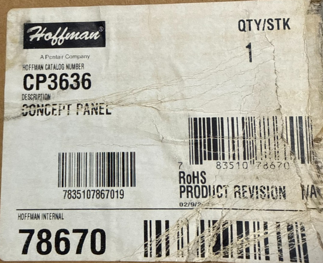 NEW: HOFFMAN SUBPANEL CP3636