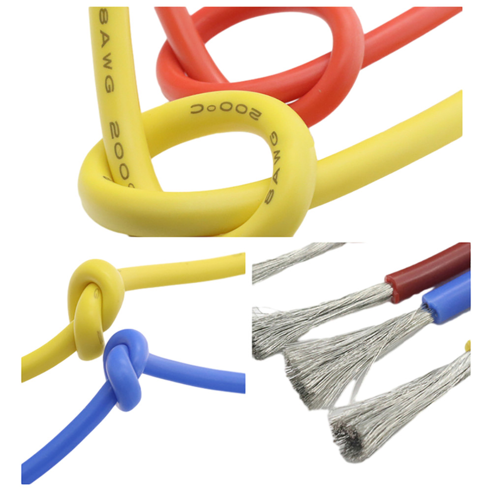 Extra Soft Flexible Silicone Wire Cable 0.08mm Tinned Copper 2/4/6/7/8/10-30 AWG